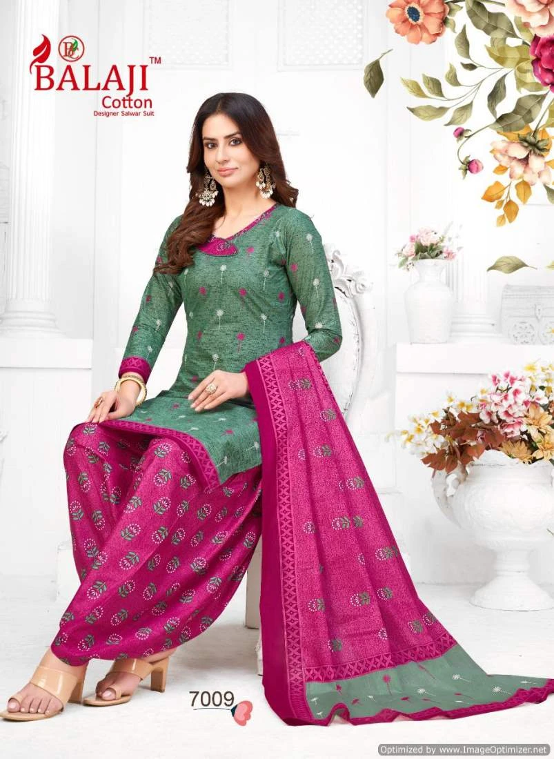 Balaji Rajwadi Patiyala Vol 7 Cotton Wholesale Salwar Suit Catalog — Wholesale Salwar Suits, MPA wholesale from Surat — Photo 13